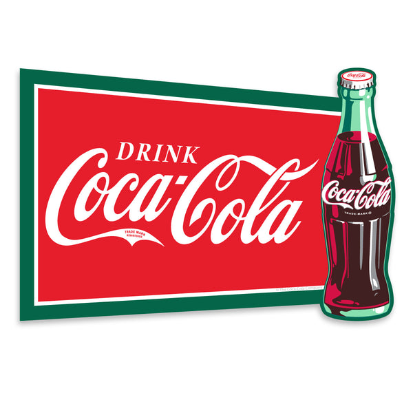 Coca-Cola Drink Logo With Bottle Vinyl Sticker