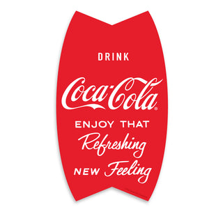 Coca-Cola Vertical Fishtail Refreshing Vinyl Sticker