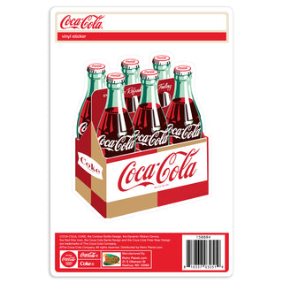 Coca-Cola Bottles Six Pack Carton Vinyl Sticker