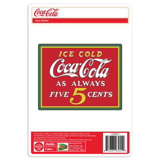 Coca-Cola Ice Cold 5 Cents Vinyl Sticker
