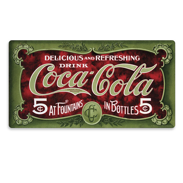 Coca-Cola in Fountains and Bottles Vinyl Sticker