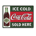 Coca-Cola Ice Cold Sold Here Green Vinyl Sticker