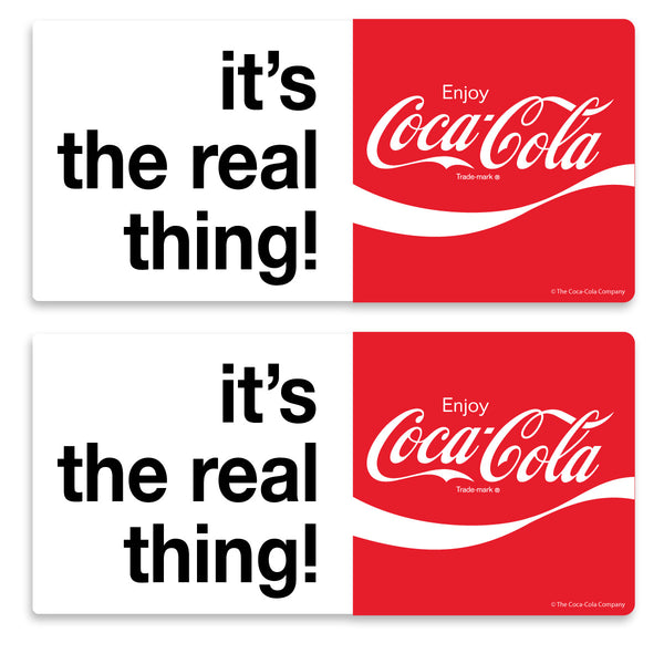 Coca-Cola Real Thing Tag Vinyl Sticker