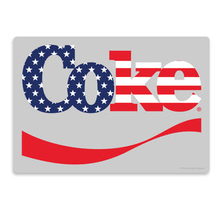 Coca-Cola Wave Logo Patriotic Vinyl Sticker