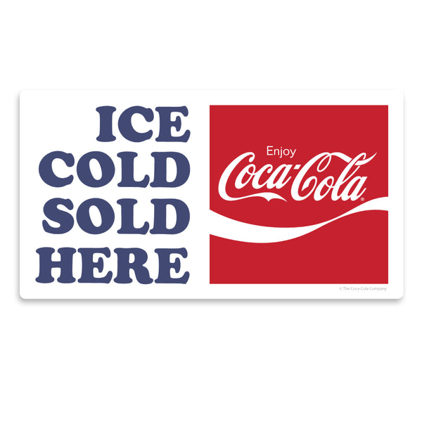 Coca-Cola Ice Cold Block Tag Vinyl Sticker