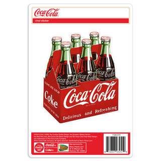 Coca-Cola Classic Bottles 6 Pack 1950s Vinyl Sticker