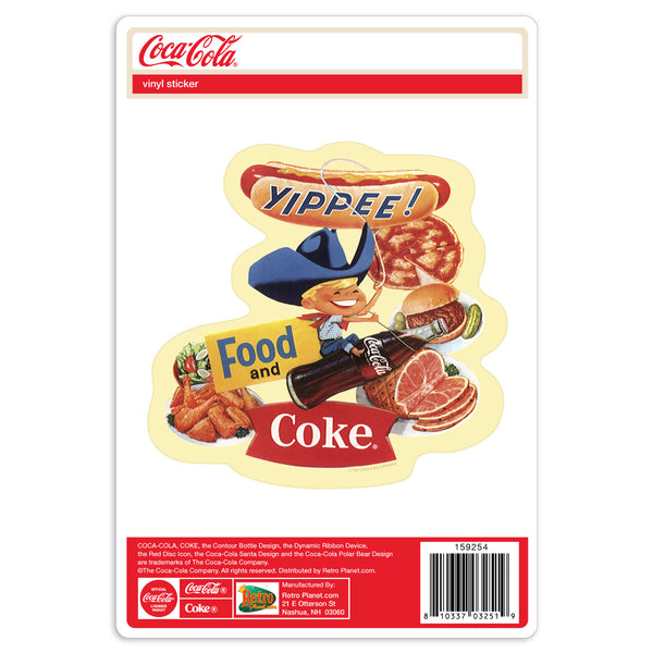 Coca-Cola Food Coke Little Cowboy Vinyl Sticker