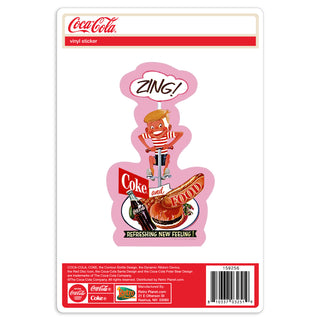 Coca-Cola Coke Food Pogo Stick Boy Vinyl Sticker