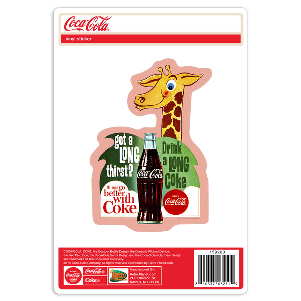 Coca-Cola Long Thirst Giraffe Vinyl Sticker