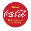 Coca-Cola Drink 1910s Logo Vinyl Sticker Red Circle