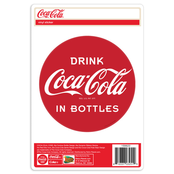 Coca-Cola In Bottles 1930s Logo Vinyl Sticker