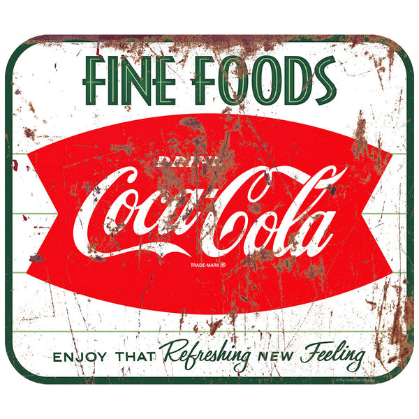 Coca-Cola Fine Foods Fishtail Floor Graphic Distressed