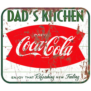 Coca-Cola Dads Kitchen Fishtail Floor Graphic Distressed