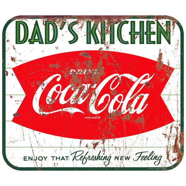Coca-Cola Dads Kitchen Fishtail Floor Graphic Distressed