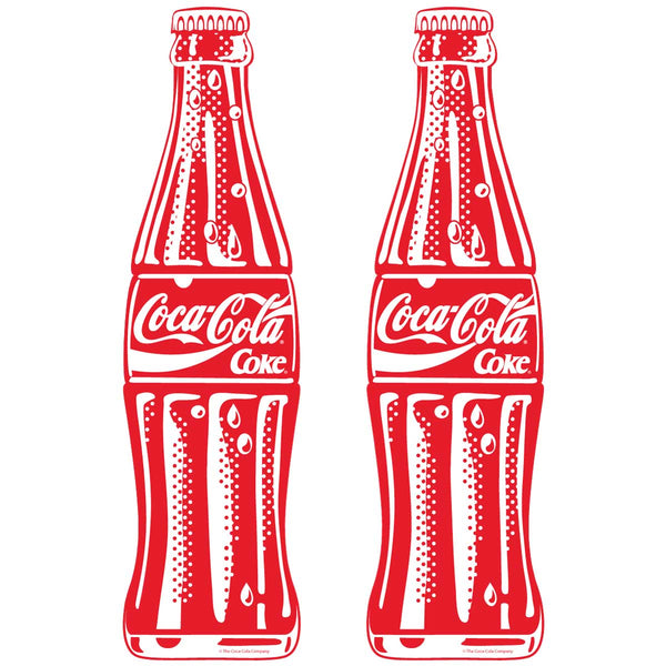 Coca-Cola Bottles Red Vinyl Sticker Set Of 2 Pop Art