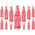 Coca-Cola Bottles Red Vinyl Sticker Set Of 13 Pop Art