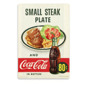 Coca-Cola Small Steak Plate Diner Vinyl Sticker