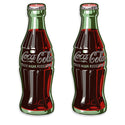 Coca-Cola 1950s Contour Bottle Vinyl Sticker, Set of 2 Stickers
