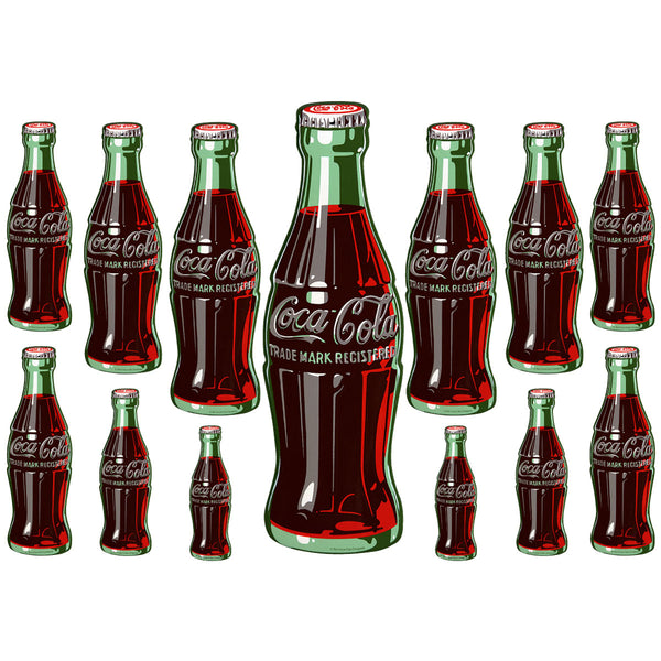 Coca-Cola 1950s Contour Bottle Collection Vinyl Sticker Set