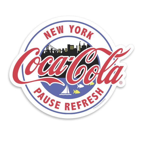 Coca-Cola New York NY Pause Refresh Vinyl Sticker