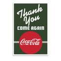 Coca-Cola Disc Thank You Come Again Vinyl Sticker