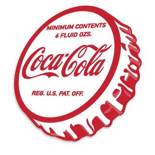 Coca-Cola Bottle Cap 1950s Style Vinyl Sticker Pop Art