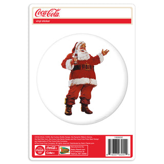 Coca-Cola Santa Disc White Vinyl Sticker