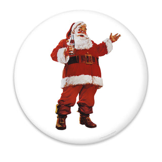 Coca-Cola Santa Disc White Vinyl Sticker