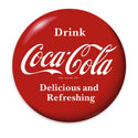 Drink Coca-Cola Red Disc Delicious Vinyl Sticker 1930s Style