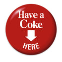 Have a Coke Here Red Disc Vinyl Sticker 1950s Style