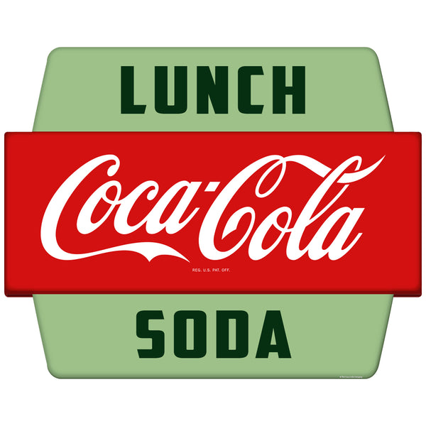 Coca-Cola Googie Style Hexagon Decal (Choose Wording Options)