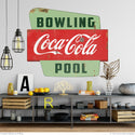 Coca-Cola Googie Style Polygon Decal Distressed (Choose Wording Options)