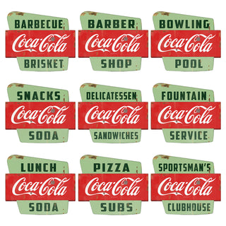 Coca-Cola Googie Style Polygon Decal Distressed (Choose Wording Options)