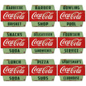 Coca-Cola Googie Style Hexagon Decal Distressed (Choose Wording Options)