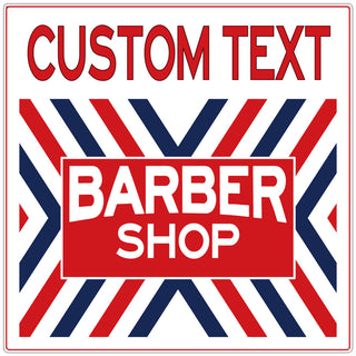 Barber Shop X Stripes Custom Metal Sign
