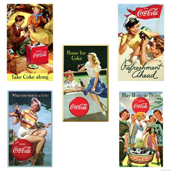 Pause For Coke Coca-Cola Picnic Wall Decal Set of 5