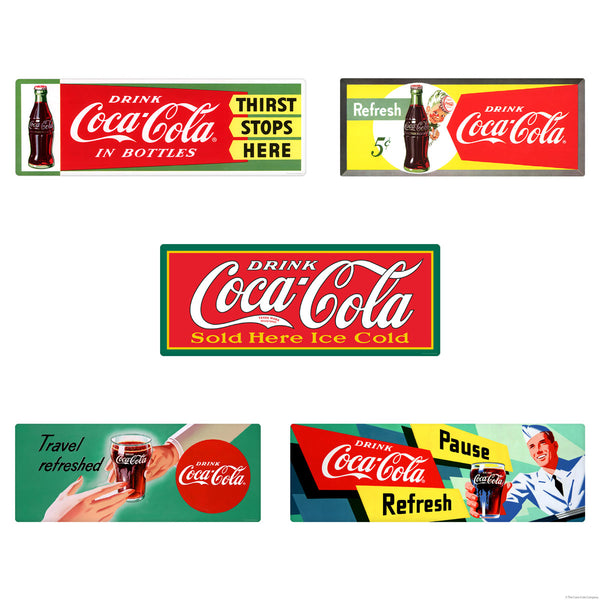 Drink Coca-Cola 1950s Soda Fountain Wall Decal Set of 5