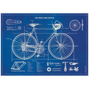 Ten-Speed Bicycle Blueprint Vintage Style Poster