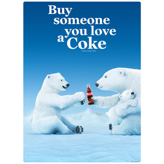 Coke Buy Someone You Love Polar Bear Family Wall Mural Decal