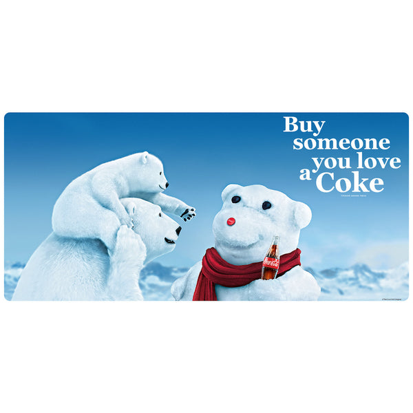 Buy Someone You Love a Coke Polar Bear Snowman Wall Mural Decal