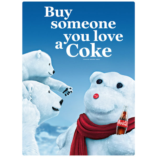 Coke Polar Bear Snowman Buy Someone You Love Wall Mural Decal