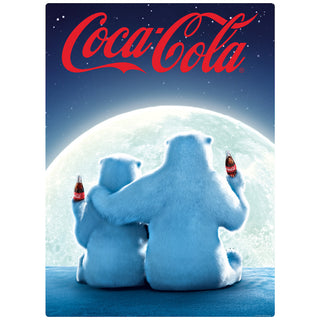 Coca-Cola Red Script Polar Bears Moon Wall Mural Decal