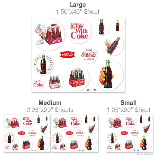 Coca-Cola White Discs Decal Set