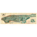 New York City and Island 1865 Map Wall Decal