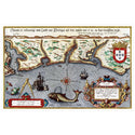 Portugal 1584 Map Wall Decal Vintage Style