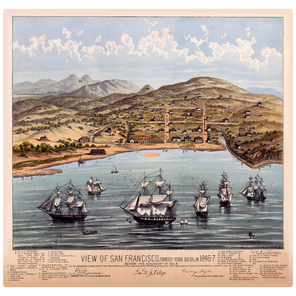 San Francisco California Bay 1847 Wall Decal