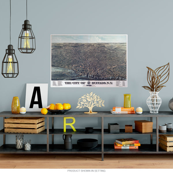 Buffalo New York Map 1880 Wall Decal