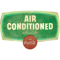Coca-Cola Air Conditioned Inside Door Sticker Distressed