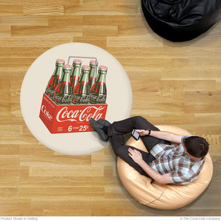 Coca-Cola 6 Pack Bottles Disc Floor Graphic White