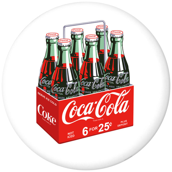 Coca-Cola 6 Pack Bottles Disc Floor Graphic White